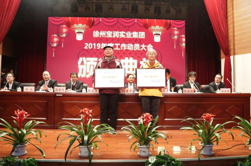 米兰线上平台,米兰（中国）2019年度工作动员大会---集团公司领导为先进单位和先进个人代表颁奖